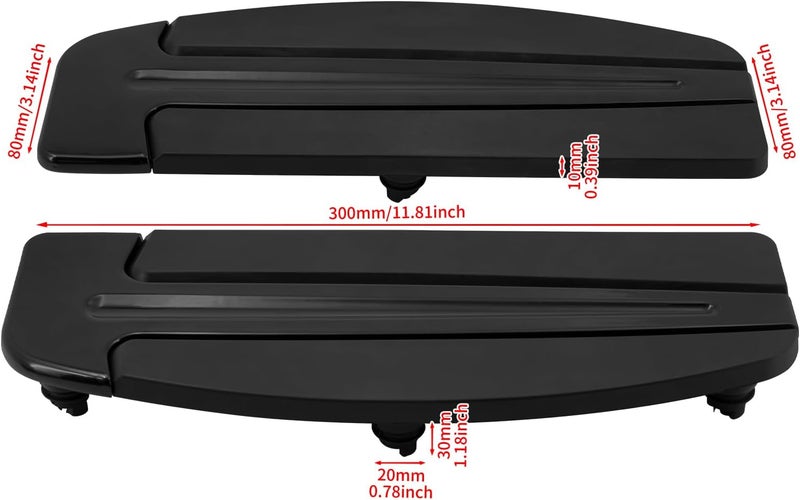 CARGLETRUE Motorcycle Driver Rider Floorboard Front Foot Pegs Fit For Harley Touring Road King Electra Street Road Glide 1986-2025 Trike 2008-2025 Softail FL 1986-2017 FLD 2012-2016 Black - Image 3